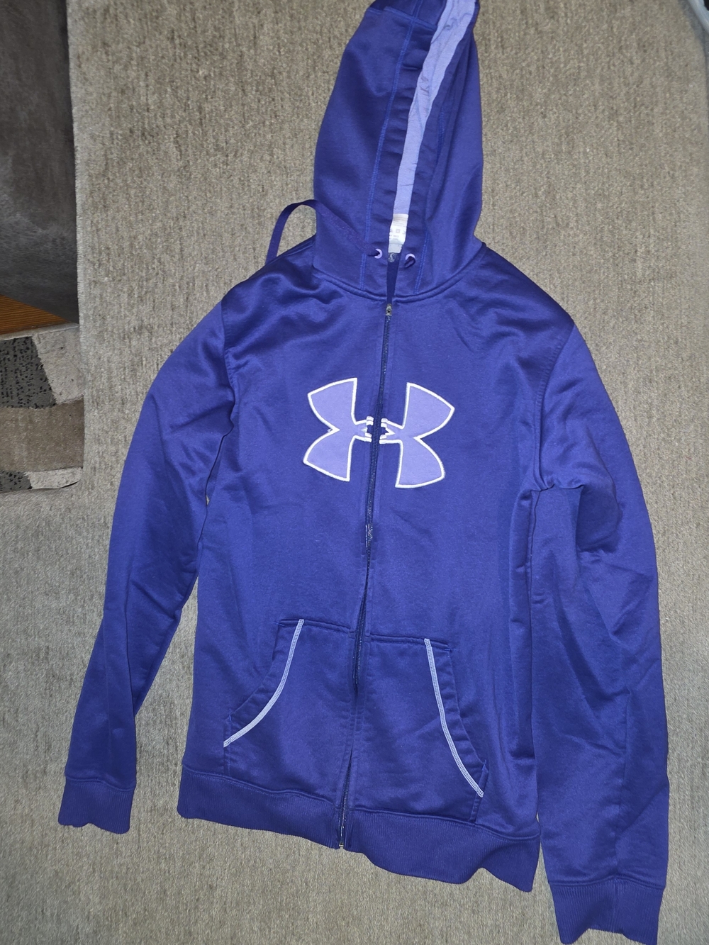 Under Armour Women's Purple Full-Zip Hooded Jacket Large